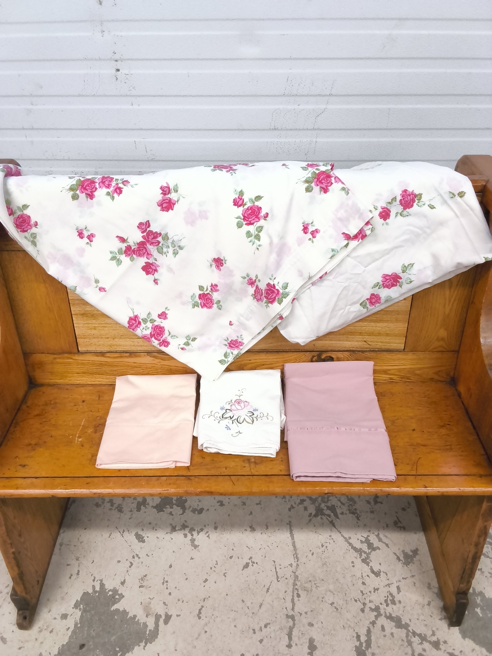 Vintage Sheet Set with Mix Pillow Cases